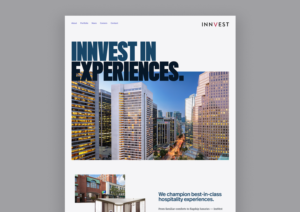 InnVest website home page
