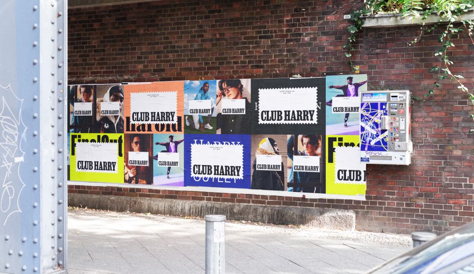 a series of advertisements for Club Harry