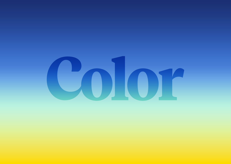 Logo of the word Color on a gradient